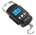 Electronic Balance Portable Hook Weighing Machine Digital Hanging Luggage Fishing Hook Scale Manual Weight 110 lb/50 Kg Backlite LCD Display Screen (Black), Measuring Scale