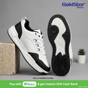 Goldstar Arc AX-6A Men’s Black & White Casual Sneakers | Lightweight Everyday Streetwear Shoes [AX-6A-B/W-44]