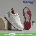 Goldstar AX-6A Men's Casual Retro Sneakers – White & Red