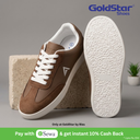 Goldstar ARC series AX-112LV Women's Casual Sneakers – Coffee Brown Suede Minimalist Low-Top Shoes