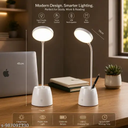 Desk Table Lamp Led Chargable Touch Night Light Stepless Dimming Light Eye Protection Learning Multi-Function Bracket Pen Holder