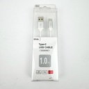 CC 1.0 Metre Woven Aluminium Shell Type-C Data Cable 2.4A (White)