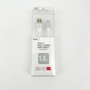 CC 1.0 Metre Zinc Alloy Type-C FAST Charging Cable 3.0A(White)