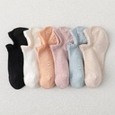 Women's Breathable Sports Solid Color Boat SockSocks-24SY-2304