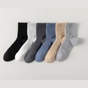 Men's Simple Solid and Striped Mid-calf Socks-24SY-1239