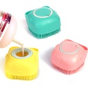 Pet Massage Brush Shampoo Dispenser