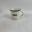 CC MUG WHITE WITH GOLDEN POLKA DOTS