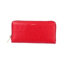 Womens Elegant Textured Long Wallet(Red)