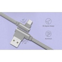 2M Braided Double Elbow Type-C Data Cable | USB Cable, Charging Cable