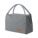 Large Capacity Solid Color Lunch Bag(Gray)