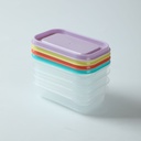 Colorful Rectangle Food Storage Containers (180mL, 4 pcs)