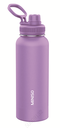 Solid Color Handheld Stainless Steel Water Bottle 1.4L(Purple)