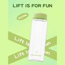 Solid Color Plastic Cool Water Bottle (500mL)(Green)