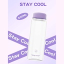 Solid Color Plastic Cool Water Bottle (500mL)(Purple)