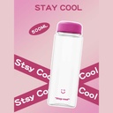 Solid Color Plastic Cool Water Bottle (500mL)(Rosy)