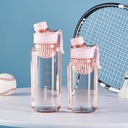 Sports Water Bottle Portable Leakproof Transparent Bottle with Tea Filter 1000ML